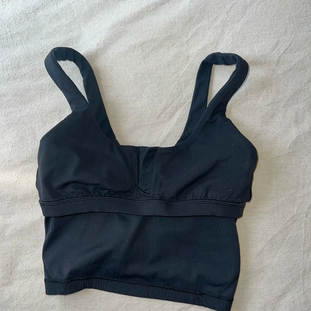 Lululemon Align Ribbed Henley Tank Top Black - Picture 3 of 5